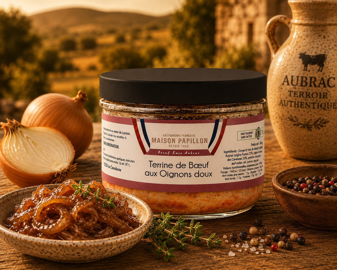Aubrac Beef Terrine with Sweet Onions 160g