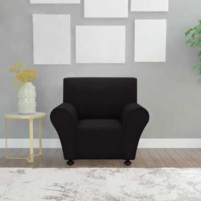131079 Homestoreking Stretch Couch Slipcover Black Polyester J