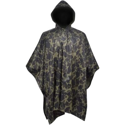 130867 Waterproof Army Rain Poncho for Camping/Hiking C