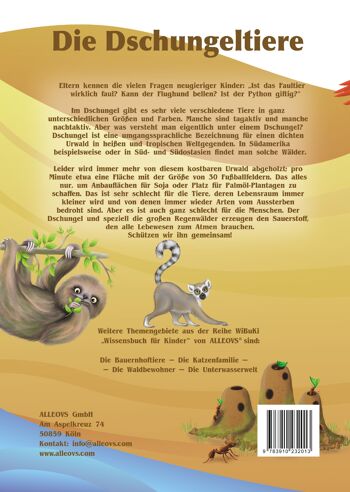 Livre de connaissances "WiBuKi" pour enfants : Les animaux de la jungle - plein de choses sur les animaux qui passent leur vie sous le toit vert de la jungle - livre à lire à voix haute pour les enfants à partir de 3 ans 2