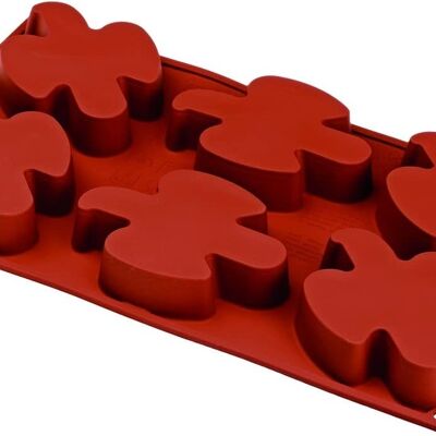 Wonderful Multiportion Mold 6 Doves, portion size 85x105 mm, Silicone, Brick Red, 30x17.5x2.2 cm