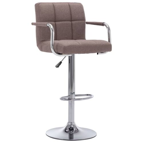 283418 Homestoreking Bar Stool Taupe Fabric