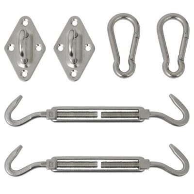 6-piece mounting set for awning stainless steel