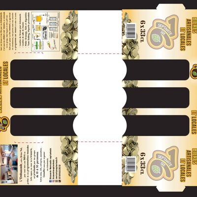 Imballaggio per birra / CONFEZIONE da 6 bottiglie di birra Septantesix