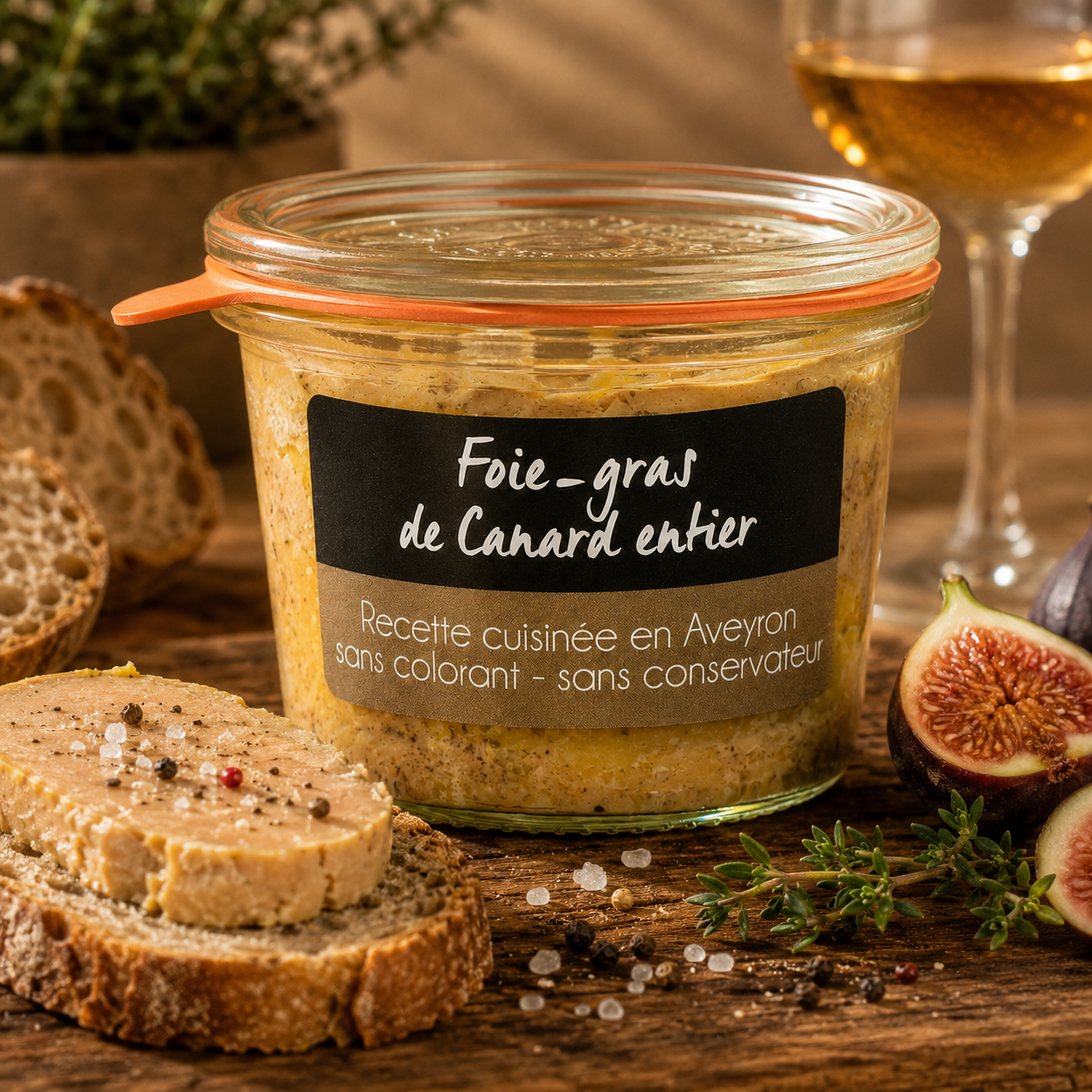 Whole foie gras in verrine Weck- 50GR