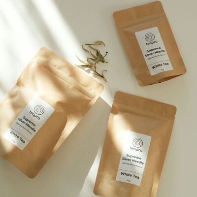 SUPREME SILVER NEEDLE WHITE TEA | compostable pouches