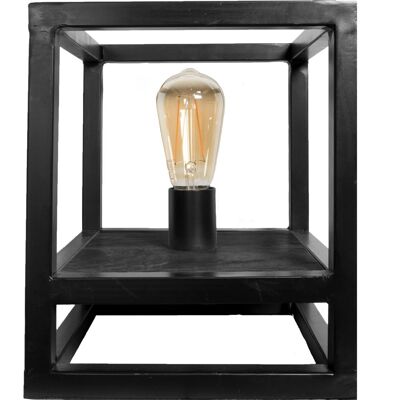 Lampe à Tafel Vintage Zwart Mangohout