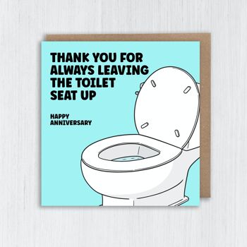 Merci d'avoir laissé la carte d'anniversaire du siège des toilettes relevée 2