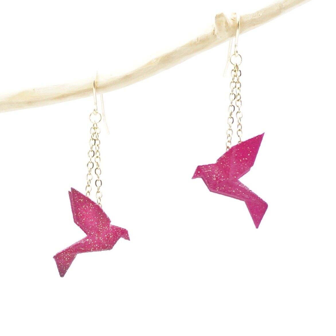 Pendientes mini Birdy FUCSIA
