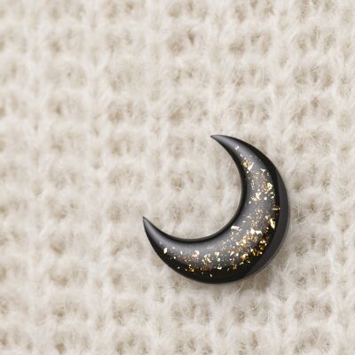 Golden moon pin