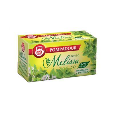Pompadour 1913 | Lemon Balm and Verbena Infusion | 100% Natural Relaxing and Relaxing Herbal Tea - 20 Tea Bags (36 Gr) | Sleep herbal tea