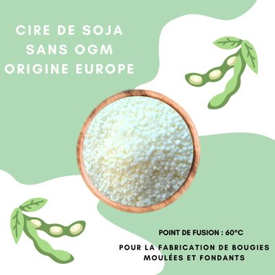 Cire de soja pour fondants et bougies moulées SANS OGM - Cire de soja en Gros