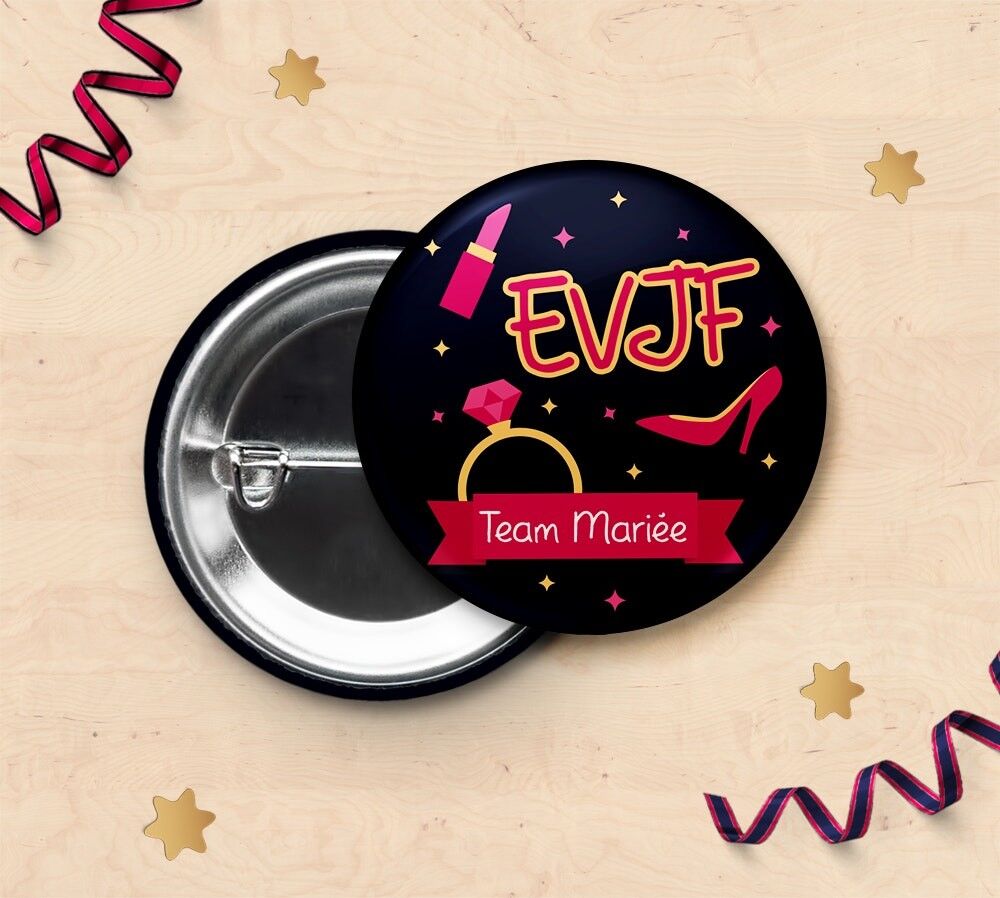 Badge for EVJF (bachelorette party) - Glamor