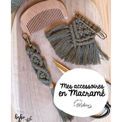 Creative kit: I discover Macramé: I make my Accessories - Color Green