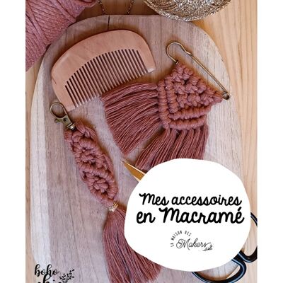 Creative kit: I discover Macramé: I make my Accessories - Coloris Sunset