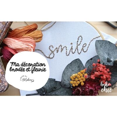 Kit Bordado y Flores Secas: Sonrisa