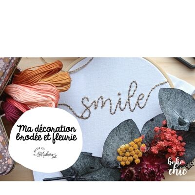 Kit Broderie & Fleurs séchées : Smile