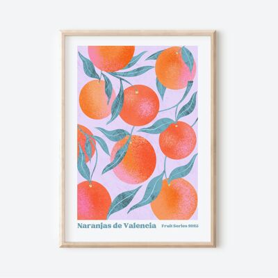 Naranjas de Valencia, Art Print