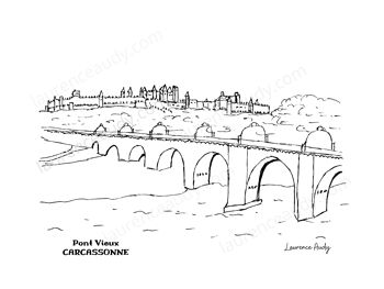 11-CARCASSONNE-PONT VIEUX-NOIR&BLANC 11