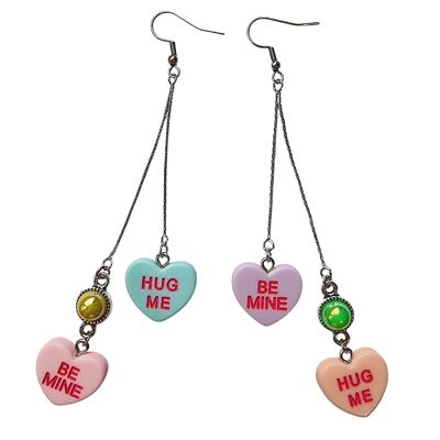 Pastel Love Heart Earrings