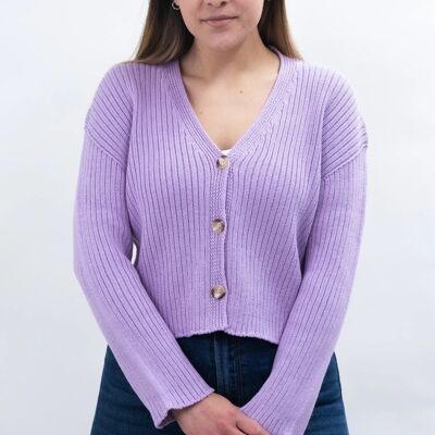 CARDIGAN WITH BUTTONS Mauve