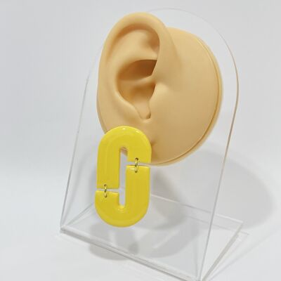 Boucle d'oreille flux jaune