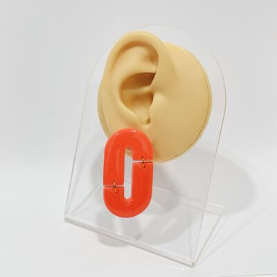 Boucles d'oreilles flux orange