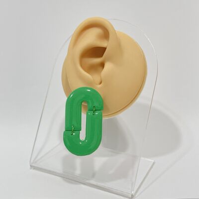 Boucles d'oreilles flux vert