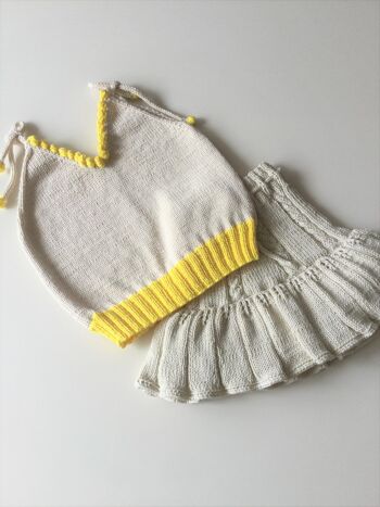 Haut d'été pour bébé tricoté à la main bio Omnis Pura 1