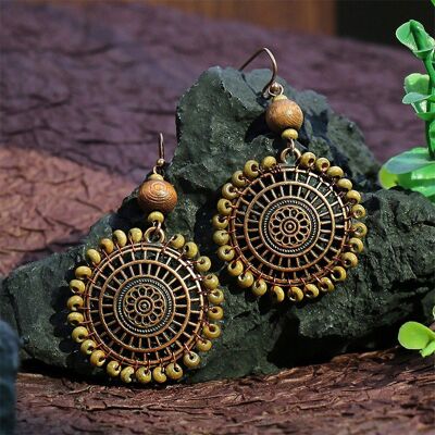 Boucles d'oreilles en perles de bois New Boho