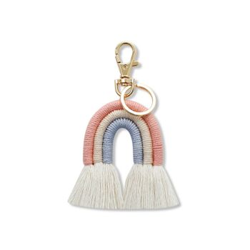 Pendentif créatif pendentif de sac pompon bohème porte-clés arc-en-ciel 11