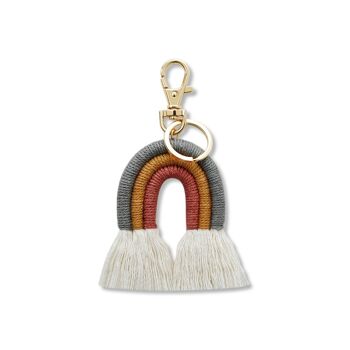 Pendentif créatif pendentif de sac pompon bohème porte-clés arc-en-ciel 12