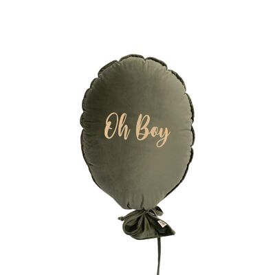 BALLOON PILLOW DELUX FOREST GREEN OH BOY LIGHT GOLD