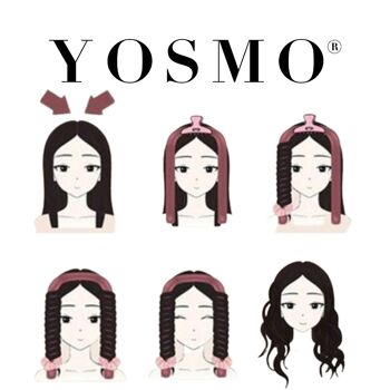 YOSMO 100% Silk Heatless Hair Curler - Soie de mûrier 5