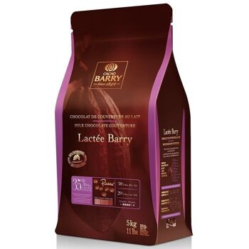 CACAO BARRY - CHOCOLAT DE COUVERTURE AU LAIT- 35% CACAO - LACTEE BARRY - 5K - PISTOLES 2