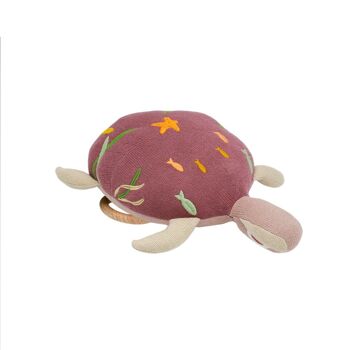 COUSSIN MUSICAL TORTUE ROSE - Cadeau de noël bébé 1