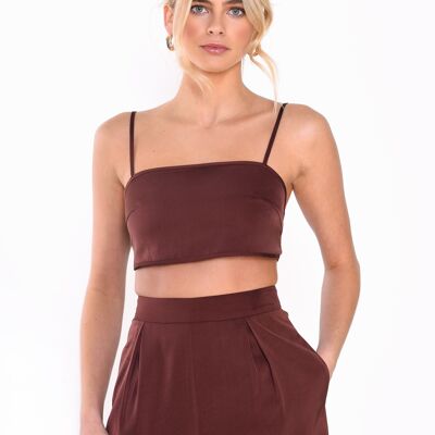 SKINNY ROULEAU BRALET-DEEP BROWN