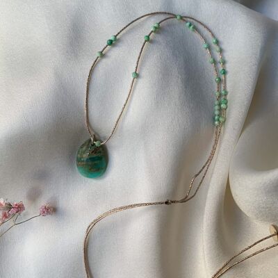 Pawnees Peruvian Opal Necklace (CCA40)
