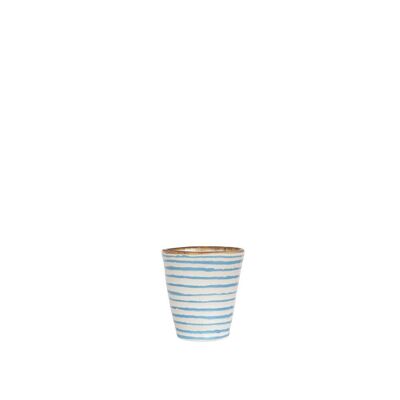 COMPORTA Verre à Espresso 100ml Rayures Bleues