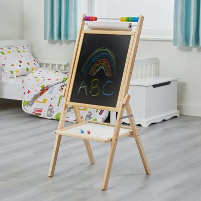 Caballete giratorio para niños, doble cara con accesorios