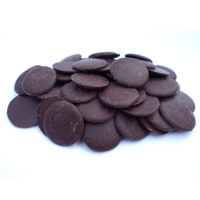72% peruanische Zartbitter-Schokoladen-Knöpfe Bulk 5kg Vegan Bio