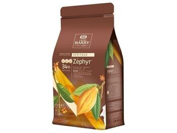 CACAO BARRY - CHOCOLAT BLANC - 34% CACAO - HERITAGE ZEPHIR -  1KG - PISTOLES 2