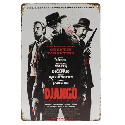 Django metalen bord 20x30cm