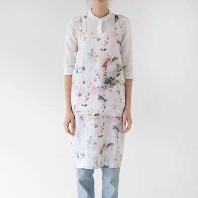 Watercolour Linen Crossback Apron