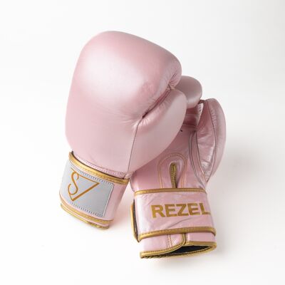Gants de boxe Powerful Pink - Gold 10oz