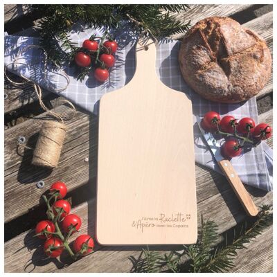 "Apéro/raclette" cutting board (Haute-Savoie, Savoyard, mountain, cheese, regional products)