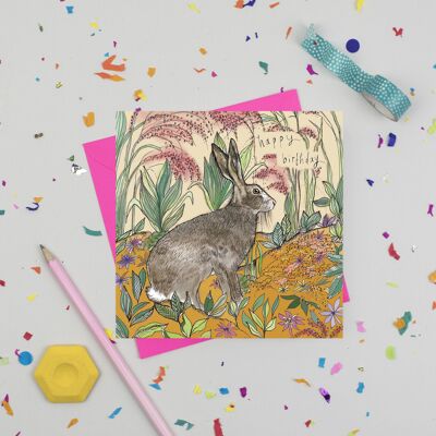 Hare Birthday Card