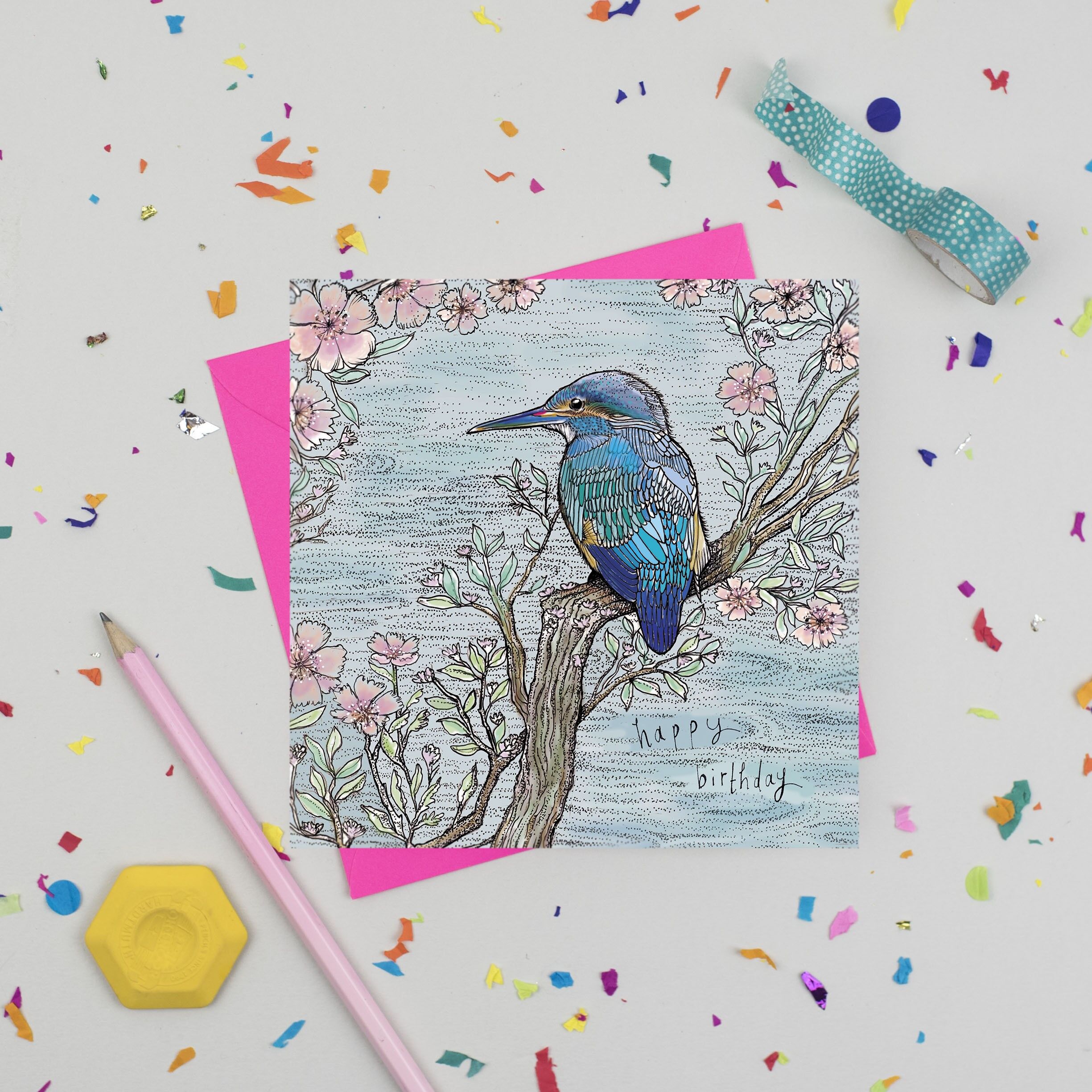 Kingfisher Birthday Card