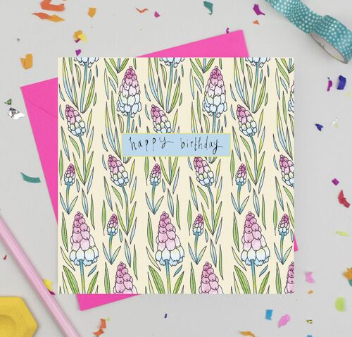 Hyacinth Birthday Card