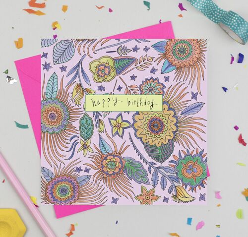 Petit Garden Birthday Card